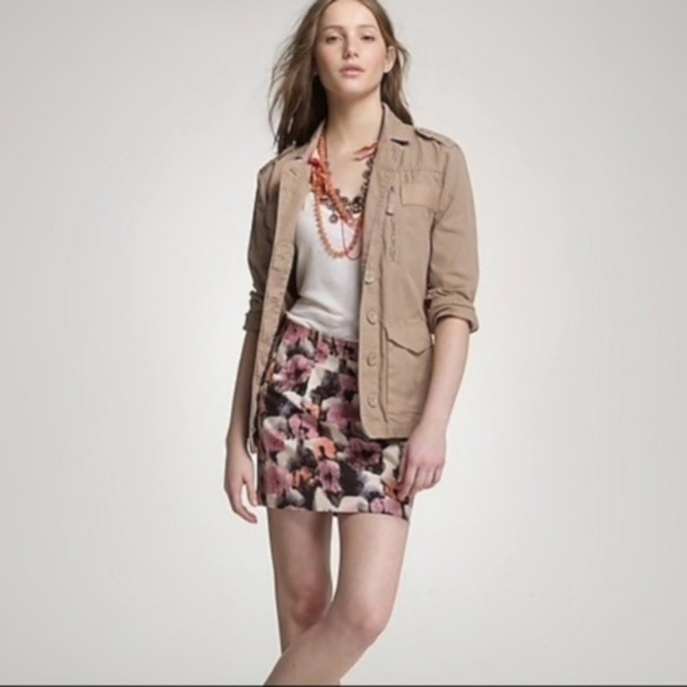 J. Crew Pink Potpourri Mini Skirt Size 0